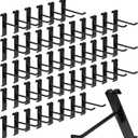 60 Pack Grid Wall Display Hooks, Metal Gridwall Accessories for Retail Stores, Trade Shows, Art and Craft Displays (Black, 4 Inch)