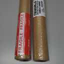 2 x Neworld Honeycomb Packing Paper,Eco Friendly Bubble Cushioning Wrap for Moving,Products & Gifts Wrapping Paper,Recyclable Cushioning Packing Material (15" x 50') With 20 Fragile Sticker Labels