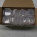 36 Pieces Rectangle Clear Plastic Containers Transparent Beads Storage Containers Box Jewelry Storage Box Case with Hinged Lid for Small Items Beads Jewelry (1.3 x 1.3 x 0.7 Inches)