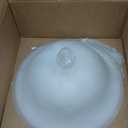 Antique Glass Lamp Shade for Floor lamp, Alabaster Torchiere Lamp Shade Replacement, Floor Lamp Replacement Parts (White Alabaster, 12'')