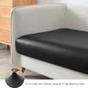 Yates Home PU Leather Couch Sofa Cushion Slipcover Water-Proof Elastic Chair RV Seat Covers Loveseat Sofa Furniture Protector Slip Cover for Settee Seater Replacement in Living Room(X-Large, Black)