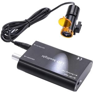 5W LED Light On Dental Loupes with Filter Portable Led Headlight with Belt-Clip Rechargeable Battery