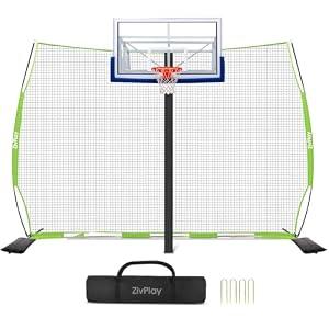 Lacrosse Backstop Net Soccer Backstop Net for Backyard Sport Netting Barrier Ball Stop Net Includes Portable Carry Bag 2 Sand Bags 4 Ground Stakes 12x10ft