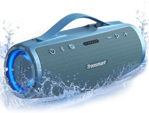 Tronsmart Mirtune S100 Portable Bluetooth Speaker, 50W Punchy Bass & Clear Treble, Retractable Handle, 20H Playtime, IPX7 Waterproof, Customize EQ for Outdoor, Camping,Beach(Blue)