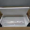 Tall Fabric Dresser for Bedroom, Vertical Storage Organizer Tower with 6 Drawers, Chest of Drawers with Bins, Steel Frame, Wood Top for Bedroom, Closet, Entryway White