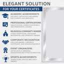 50 Certificate Paper 8.5 x 11 for Printing - Blank Certificate Papers for Award Certificates & Diploma Paper - Premium Silver Foil Award Papers Cardstock for Awards & Certificates Graduation