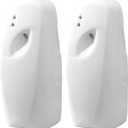 2 Pcs Automatic Air Freshener Dispenser,Wall-mounted Automatic Adjustable Fragrance Aerosol Sprayer for Bathroom, Hotel, Office and Public Area,White,Air Freshener Spray Refill not included