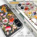 Compatible with iPhone 17 Case Card Holder for Women Cute Design,Wallet Phone Cases Transparent Cool Kawaii Protective (Clear Flowers Lily Girly Florals)