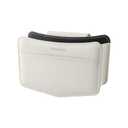 Car Trash Can Small Leather Vehicle Trash Bin Car Dustbin Garbage Organizer Holder with Trash Bag Foldable Mini Cars Storage Bag Container for Auto SUV Van Trucks (White,Glovebox Hanging)