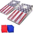 GoSports 4 x 2 ft Ultra Portable Cornhole Board Set - Choose LED Lights or Standard - Regulation Size Corn Hole Games for Adults, Perfect for Tailgating and Camping - Includes 8 Bean Bags & Rules