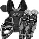 Rawlings | RENEGADE 2.0 Catcher's Set | Baseball | NOCSAE Certified | Intermediate Ages 12-15 | Black/ Silver