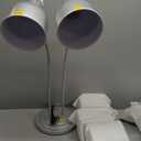 Food Heat Lamp: [Rapid-Heating Bulbs Included] [Steady Heating] Commercial Food Warmer Lamp, Electric Heat Light for Catering Food Warming Light for Buffet Parties (Painted Silver, 32" (2-Head))