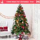 30Pcs Velvet Bows for Christmas Tree - Camel Small Christmas Tree Bows, Vintage Ribbon Bows for Garland, Wreath, Fireplace, Door, Gift Wrapping, Holiday Bows Ornaments for Xmas (5  7 Inch)