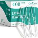 400 Count Heavy Duty Clear Plastic Knives, Solid and Durable Disposable Knives, BPA-Free and Heat Resistant, Premium Disposable Knive for Daily Use and Party