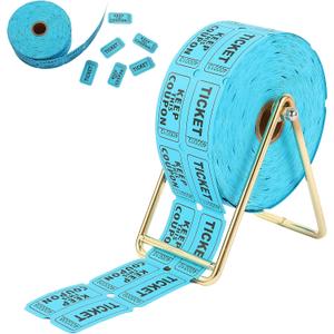 1000 Pcs Raffle Ticket Dispenser, Raffle Ticket Holder,Copper - Plated, Raffle Ticket Dispenser for Single/Double-Roll Tickets,Made of Premium Thick Steel Plate, for Various Events