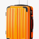 Coolife Luggage Expandable, Suitcase PC+ABS Spinner 24in Carry on (Orange , M (24in))