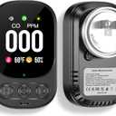 Carbon Monoxide Detector Plug in Wall, 3-in-1 CO Level Monitor Alarm with Temp/Humidity Sensor, Portable Carbon Monoxide Detectors Easy to Read & Install, for Home/Hotel/RV (Black-1Pack) (1 Pack)