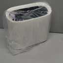 SUBEKYU 2.3 Gal Trash Can for Bathroom,Small Office Garbage Can for Kitchen,Slim Rectangular Waste Bin,Plastic,White