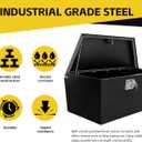 MaxxHaul 34" Steel Trailer Tongue Box, A-Frame Storage Chest with Lockable Latch Weather Resistant Tool Box for RV, Utility Trailer, and Boat (80349)