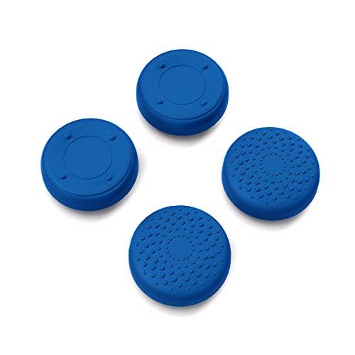 PlayVital Thumb Grip Caps for Steam Deck LCD, Silicone Thumbsticks Grips Joystick Caps for Steam Deck OLED - Raised Dots & Studded Design Blue