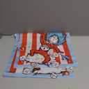 Happy Birthday Porch Banner 70.8X11.8 inches, Red and Blue Stripes Cartoon Window Kite Birthday Door Sign for the Cat in the Hat Party Decorations