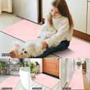 Kitchen Rugs Sets of 3 Non Slip Washable Pink Kitchen Mats for Floor 3 Piece Set Kitchen Rug Set Runner Rugs Absorbent for Hallways Home Party Decoration...