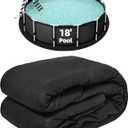 18-Foot Pool Liner Pad for Above Ground Pools, Round Under Pool Mat Prevents Puncture, Weed Barrier, Extend Liner Life, Black
