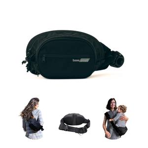 4-in-1 Baby Hip Carrier, Diaper Bag, Shoulder Bag & Toddler Sling Carrier - USA Safety-Certified Baby Sling, 6-48 Months/44 lbs (Black)