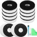 tuvisin Foam and Carbon Rings Filter Replacement Compatible with Biorb Aquariums(5 carbon foams, 5 regular foams, 2 cleaning brushs and 1 piece cleaner pad)