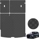 Cargo Liner & Backrest Mat Fit for 2018-2025 Volvo XC60 Leather Trunk Mat Back Seat Cover Protector - All Weather Protection PU Leather Cargo Mats and Backrest Mat XC60 Accessories