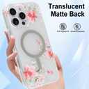 LSL Magnetic Case for iPhone 16 Pro Max Cute Flower Pattern - Pink