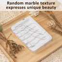 2 x Resin Soap Dish Bathroom,Self Draining Marble Look Soap Holder for Shower,Soap Tray for Kitchen,Sink(Marble White)