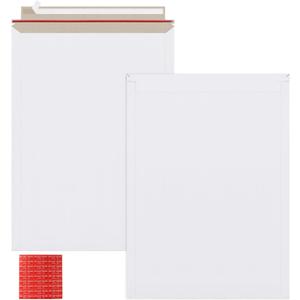 25 Pack 13x18 inch Large Rigid Mailer Self Seal Photo Document Mailers, Stay Flat White Cardboard Envelopes White Photography Mailers for CD, Photos, Document