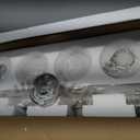 4-Light Nickel Bathroom Vanity Light Fixtures with White Glass Shade,  Sand Nickel