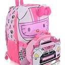 Fast Forward Sanrio Hello Kitty Backpack With Lunch Box for Girls | Insulated Lunch Bag Lunch Box for Girls, Boys, Toddlers | Hello Kitty Pink Backpack for School and Reusable Lunchbox