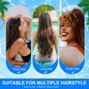 Swim Caps for Women Polyester Waterproof Pleated Elastic Comfort Bathing Cap for Long Hair Keep Hairstyle Unchanged