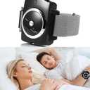 Anti Snoring Wristband Device Intelligent Effective Snore Solution Bracelet Infrared Reduction Snore Watch Comfortable for Men and Women with Battery(Black)