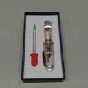 Lanxivi Majohn Q1 Mini Fountain Pen Medium Nib Transparent Eyedropper Filling, Short Resin Pocket Pen Large Capacity