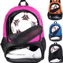 Himal Outdoors Soccer Bag-Backpack for Soccer,Backpack for Football & Volleyball & Handball,Sports Bag with Separate Cleat (rose red)