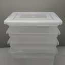 6.5 Quarts Clear Latching Box, Plastic Storage Containers with Lids Set of 4