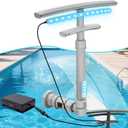 Pool Fountain Pool Fountains for Inground Pools Adjustable Pool Waterfall Pool Waterfall with Adjustable Lighting Adjustable Water Pressure Solar Pool Fountain