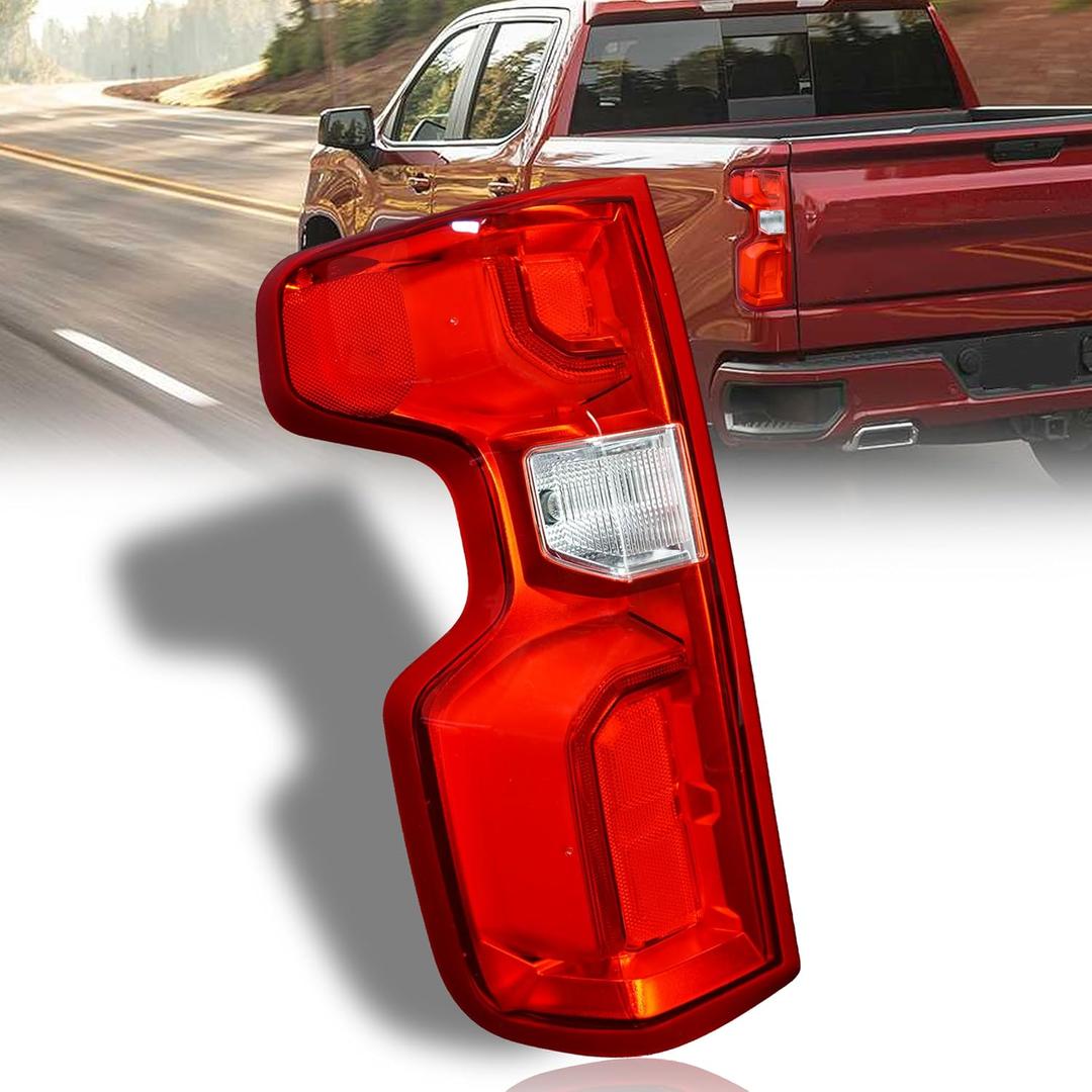 LED Lamp Rear Tail Light Assembly Replacement for 2019 2020 2021 2022 2023 Chevy Silverado 1500 2500 3500 Rear Light With LED Bulb and Harness Replace OE 84678149 (Left Driver Side)