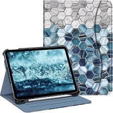 DTTO for iPad A16 Case, iPad 11th / 10th Generation Case (2025/2022), 360 Degree Rotating Premium Leather Folio Stand Cover with Pencil Holder, Sandy Wave