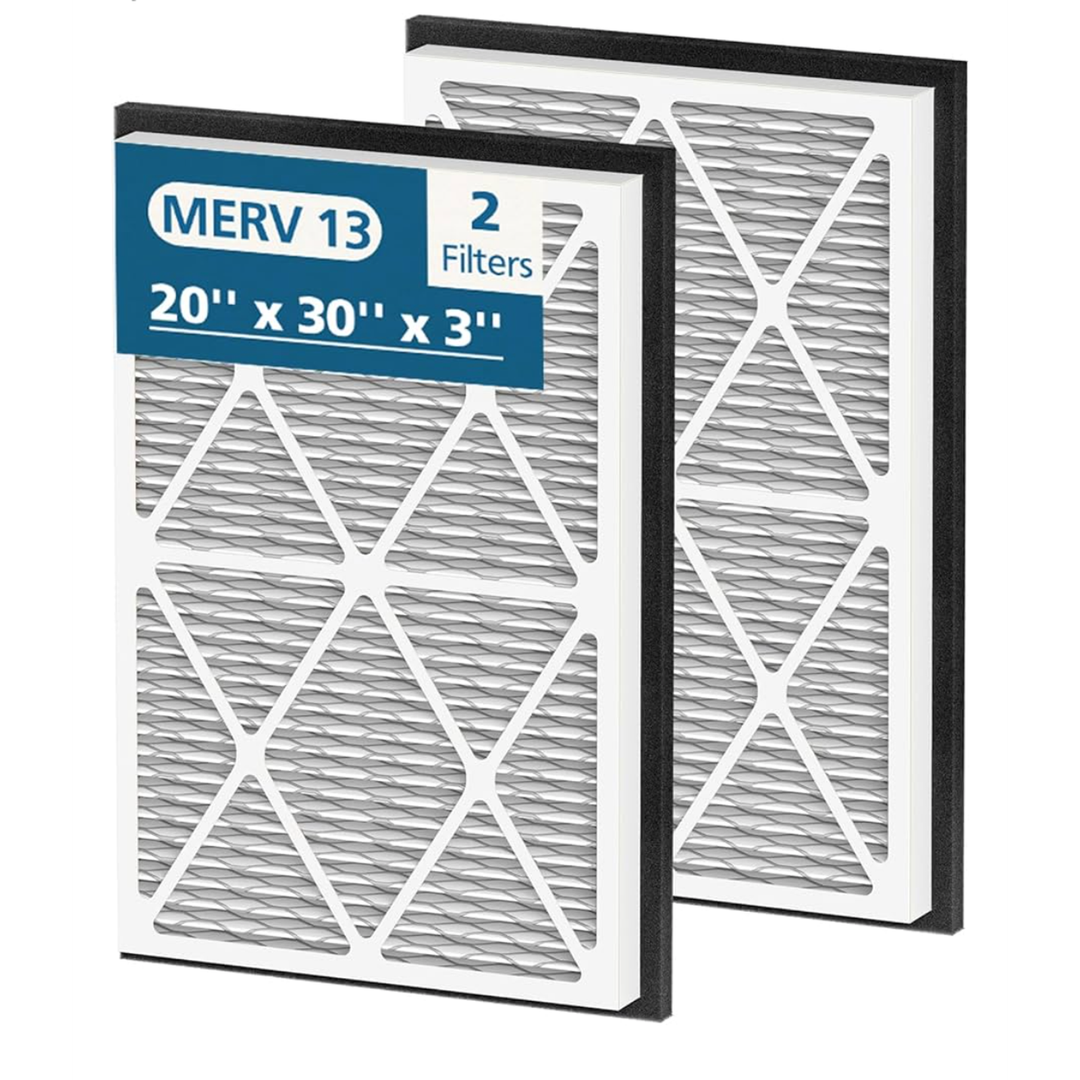 YJSLDPSF 20x30x3 air Filter MERV 13 Pleated Air Filters Replacement Compatible with Zephyr VGF Series 20x30x3 Whole Home Return Air Grille Filter, 20x30x3 MERV 13 Air Filtration System 2Pack (2)