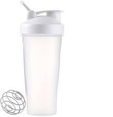Shaker Bottle 20oz Protein Shaker Plastic Bottle for Pre & Post workout with Twist and Lock Protein Box Storage, Portable Fitness Bottle for Fitness Enthusiasts Athletes (white, 20 oz)