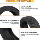 90/55-7 Vacuum Tire, 11 Inch Tubeless Scooter Tire with Air Valve