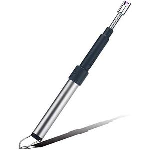 Summoner Telescopic Candle Arc Lighter Electric Rechargeable USB Plasma Lighter Perfect Fire Starter Lighter for BBQs Home Kitchen Outdoor Camping Hiking Cooking Fireworks (Silver)