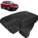 Consoles Armrest Compatible with Nissan Juke 2010-2017 Center Console Box Armrest Box USB Charge Black