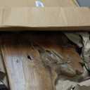 WELLAND Live Edge Teak Coffee Table with Metal Legs 40" L x 17" W x 16" H Rustic Side Table for Living Room, Bedroom, Home Office