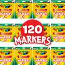 Crayola Broad Line Markers (12pk), Assorted Bulk Markers for Kids, Arts & Crafts Supplies for Coloring Books, Construction Paper, Ages 3+